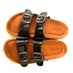 Aldo Sandals size 6 Birkenstock style platform